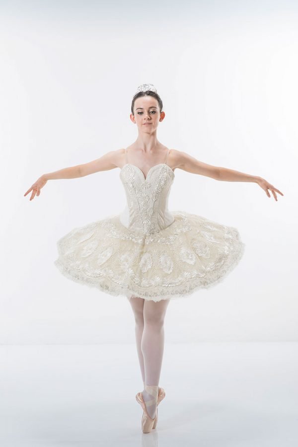 Ivory and silver tutu